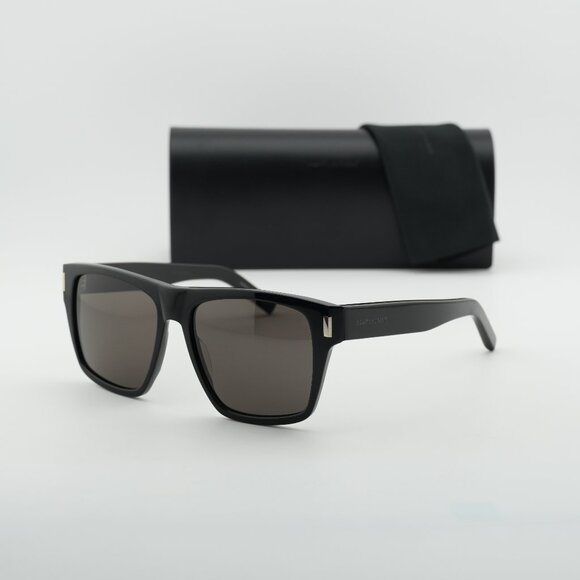 Saint Laurent SL424 001 Square Sunglasses - Black
